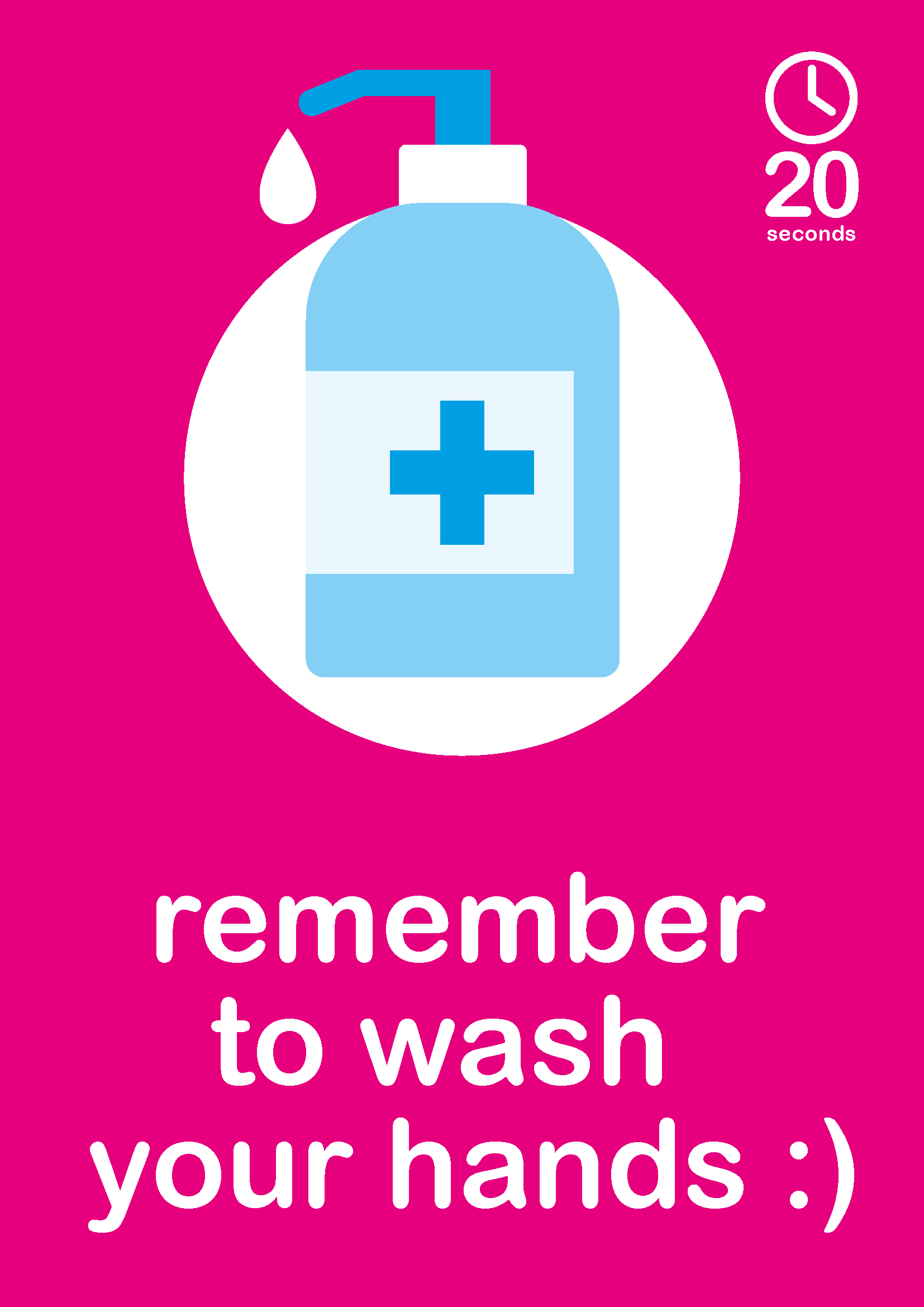 <span style="color: #db2929;">New</span> Hand Washing Poster <br> Pink + Bottle (Pack of 6)