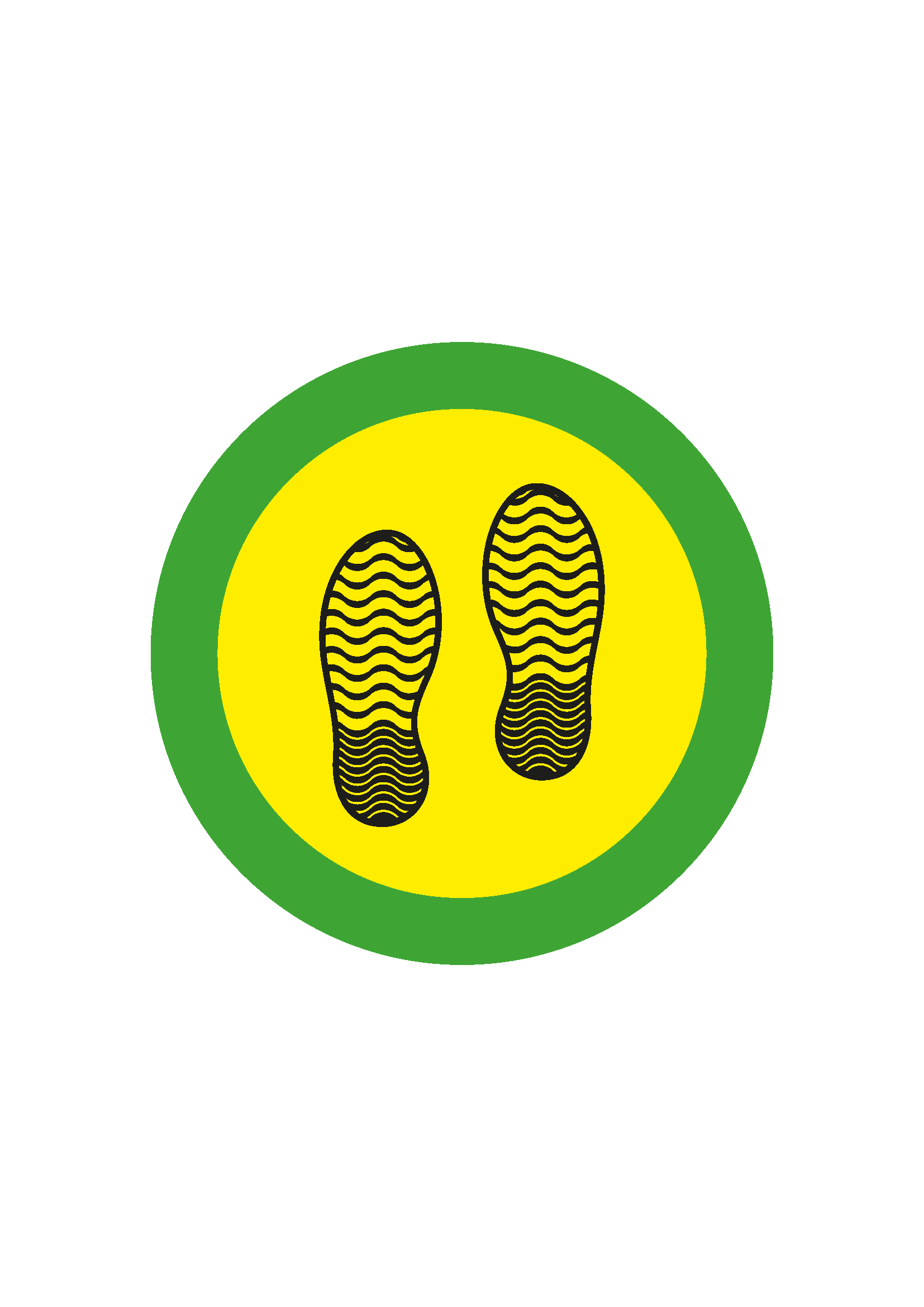 <span style="color: #db2929;">New</span> Child-friendly social distancing floor stickers - Pack of 10 <br><span style="color: #00A0DE;">Yellow/Green Feet</span>